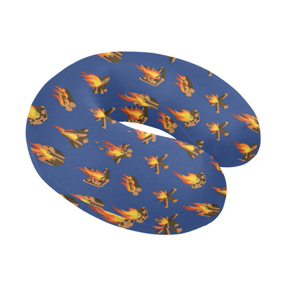 Campfire Pattern Print Design 03 U-Shaped Travel Neck Pillow
