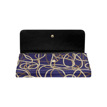 Rope Pattern Print Design A01 Women's Trifold Wallet
