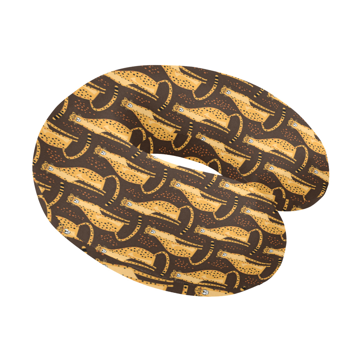 Cheetah Pattern Print Design 03 U-Shaped Travel Neck Pillow
