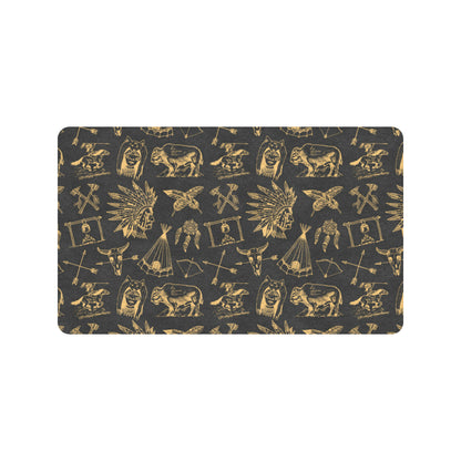 American indian Gold Style Rubber Doormat