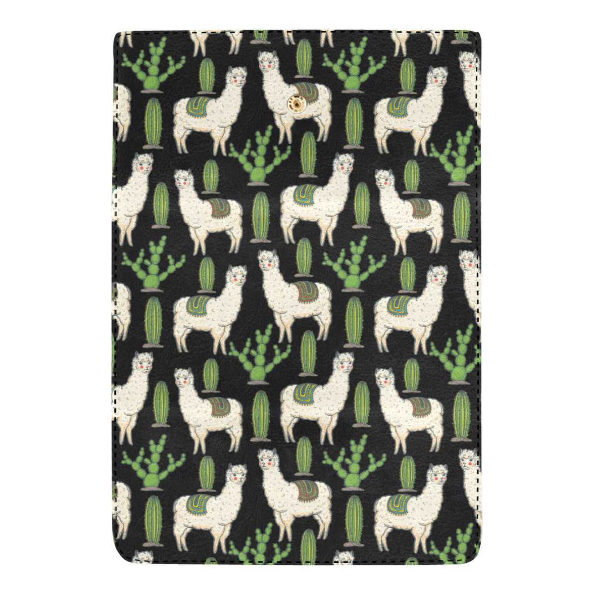 Llama Cactus Pattern Print Design 011 Women's Trifold Wallet