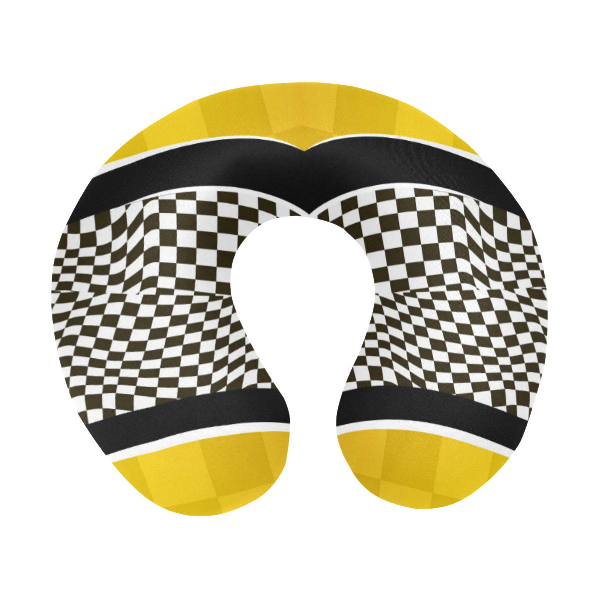 Checkered Pattern Print Design 02 U-Shaped Travel Neck Pillow