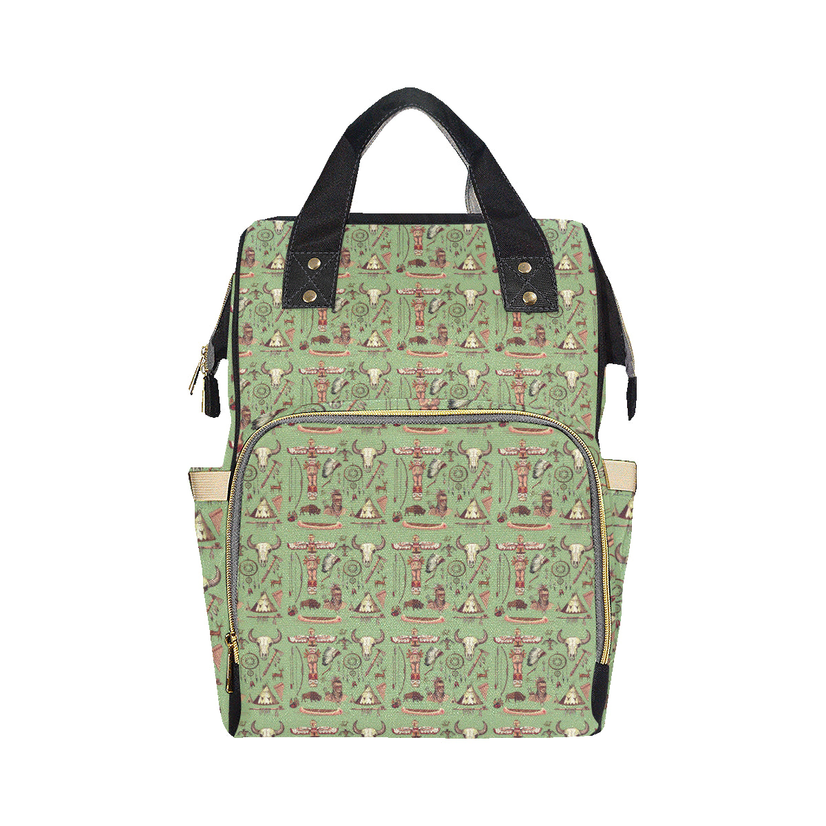 Native Indian Themed Design Print Diaper Bag Backpack