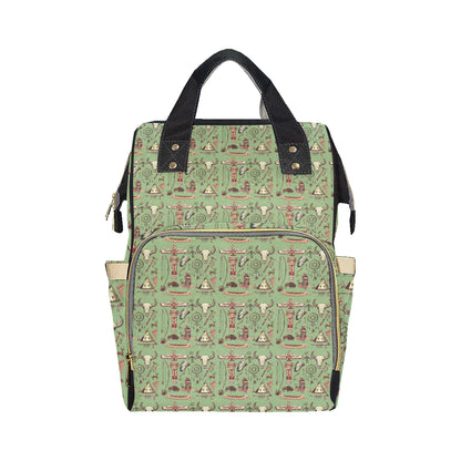 Native Indian Themed Design Print Diaper Bag Backpack