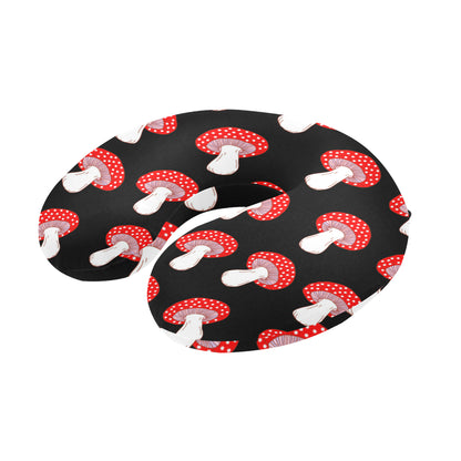 Mushroom Pattern Print Design A02 U-Shaped Travel Neck Pillow