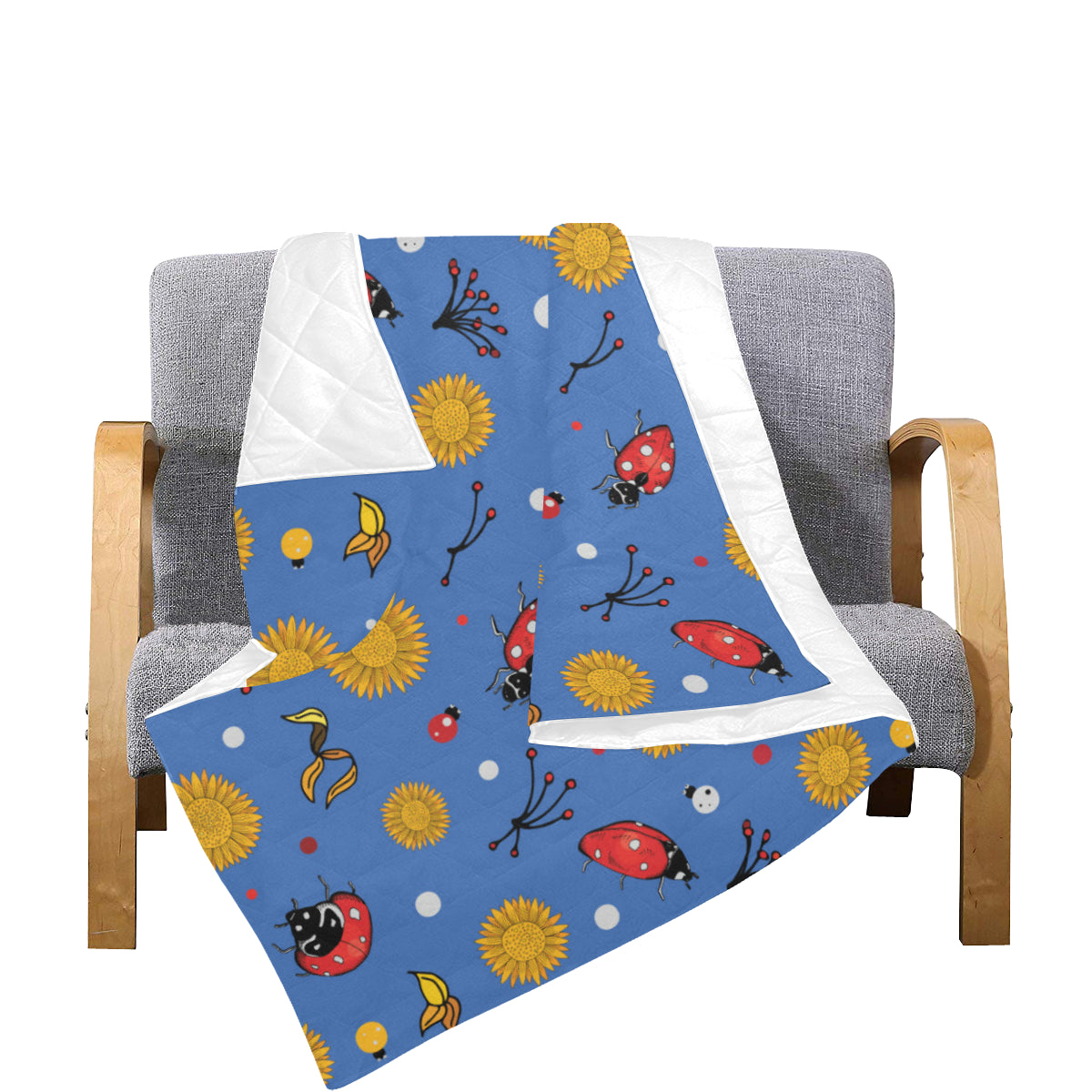 Ladybug Pattern Print Design 05 Premium Quilt