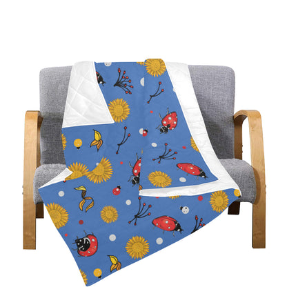 Ladybug Pattern Print Design 05 Premium Quilt