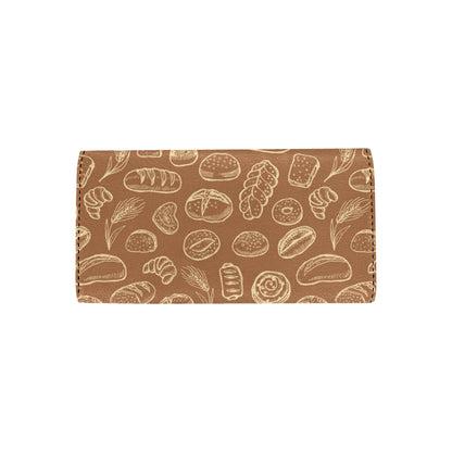 Bread Pattern Print Design 03 Women's Trifold Wallet