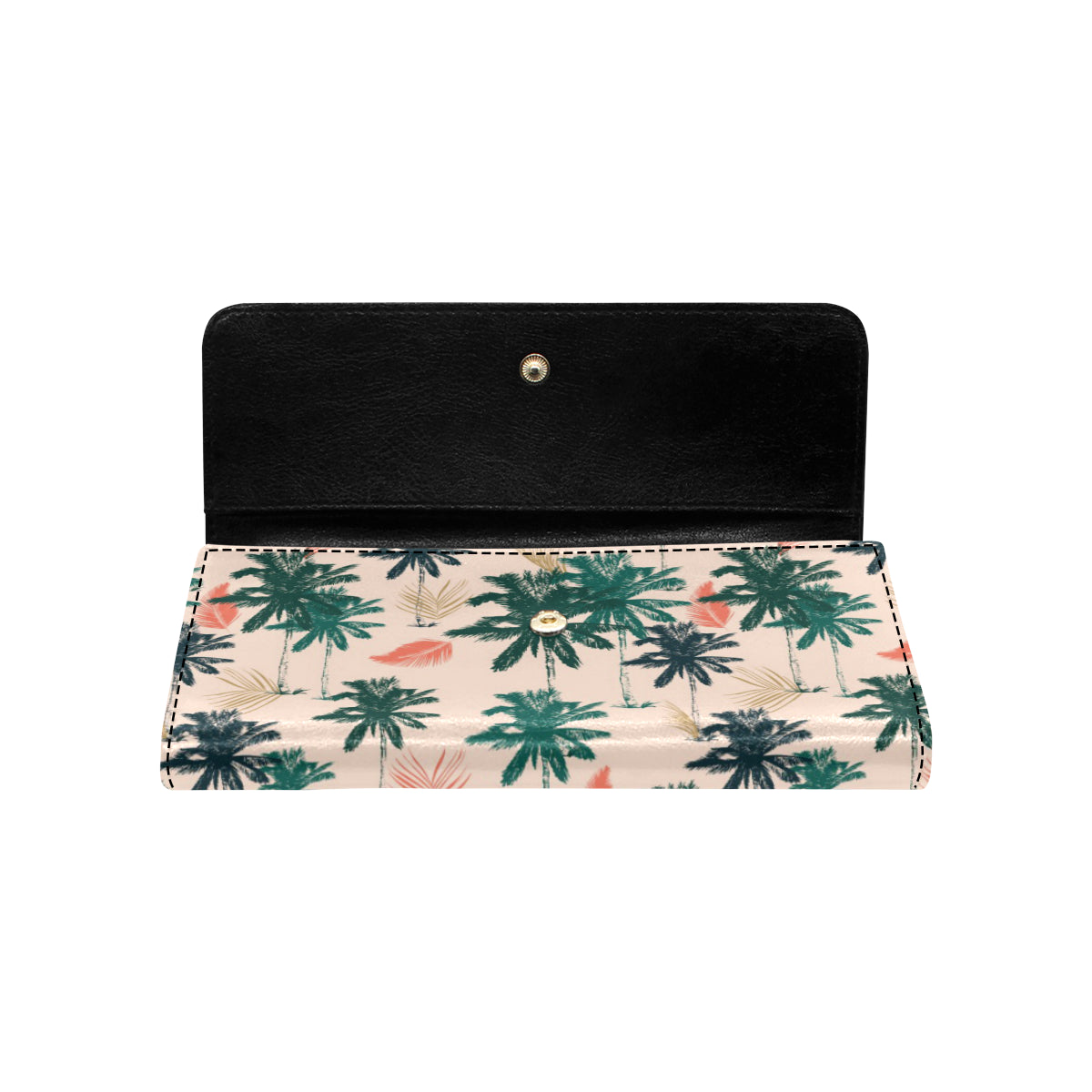 Palm Tree Pattern Print Design PT014 Women's Trifold Wallet