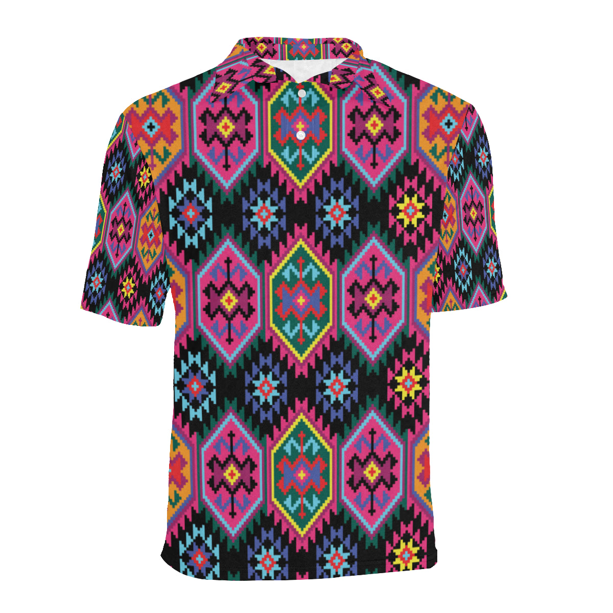Mexican Pattern Print Design 02 Men Polo Shirt