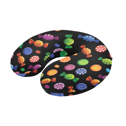 Candy Pattern Print Design 01 U-Shaped Travel Neck Pillow