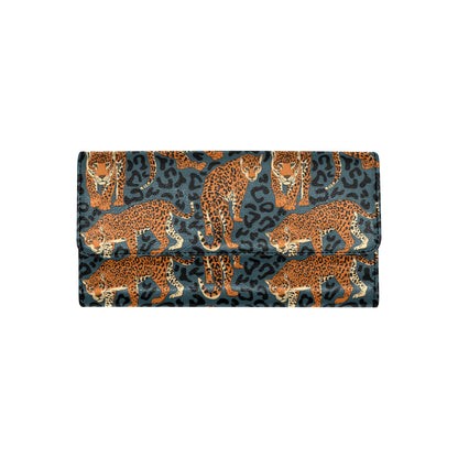 Jaguar Pattern Print Design 04 Women's Trifold Wallet