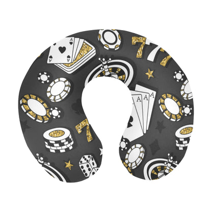 Casino Pattern Print Design 05 U-Shaped Travel Neck Pillow