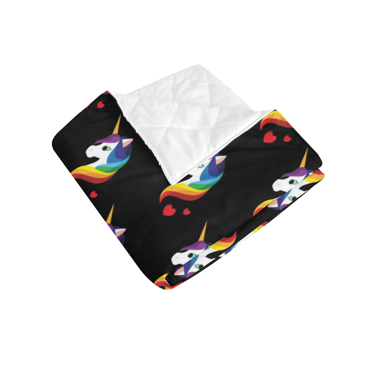 Rainbow Unicorn Pattern Print Design A03 Premium Quilt