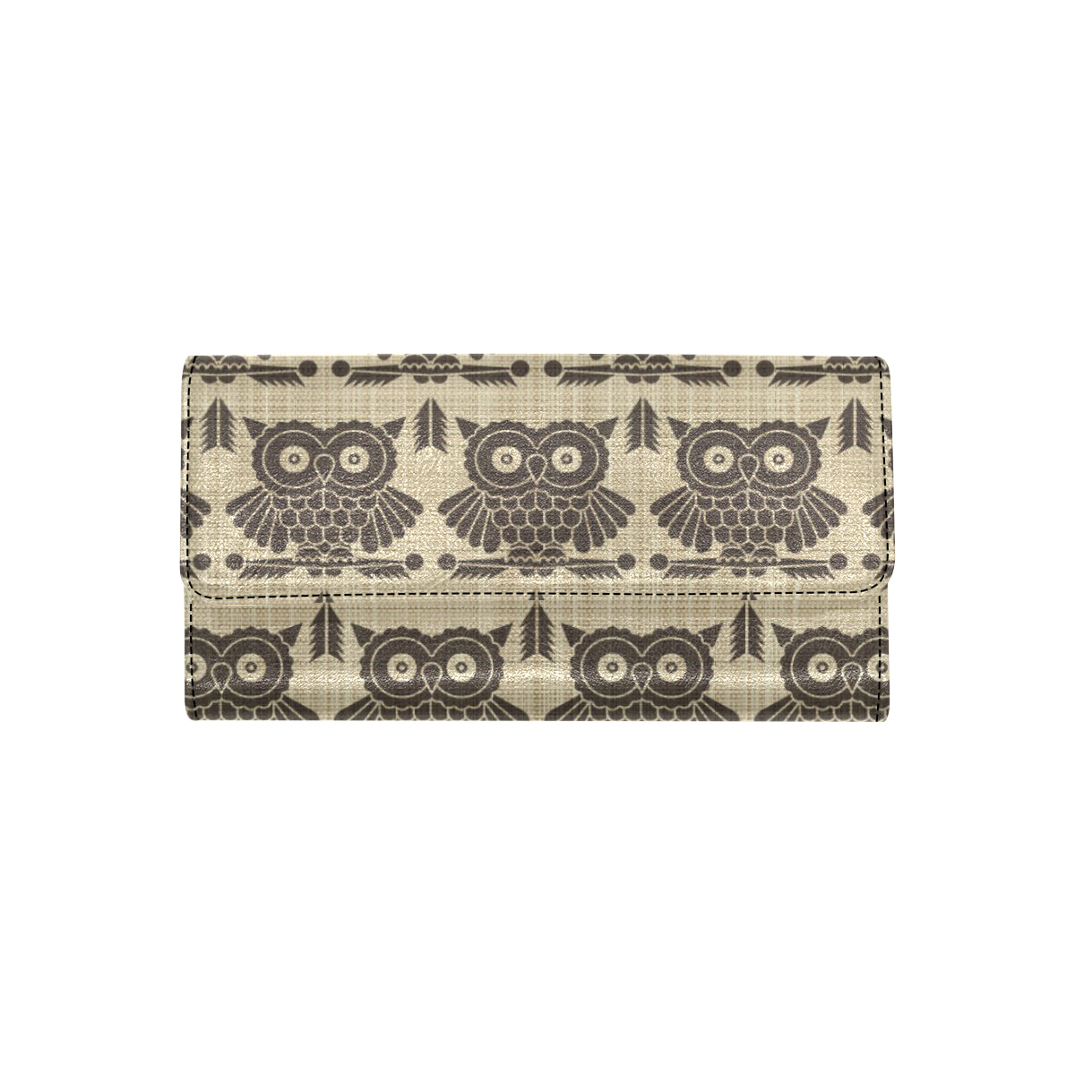 Owl Pattern Print Design A01 Women's Trifold Wallet