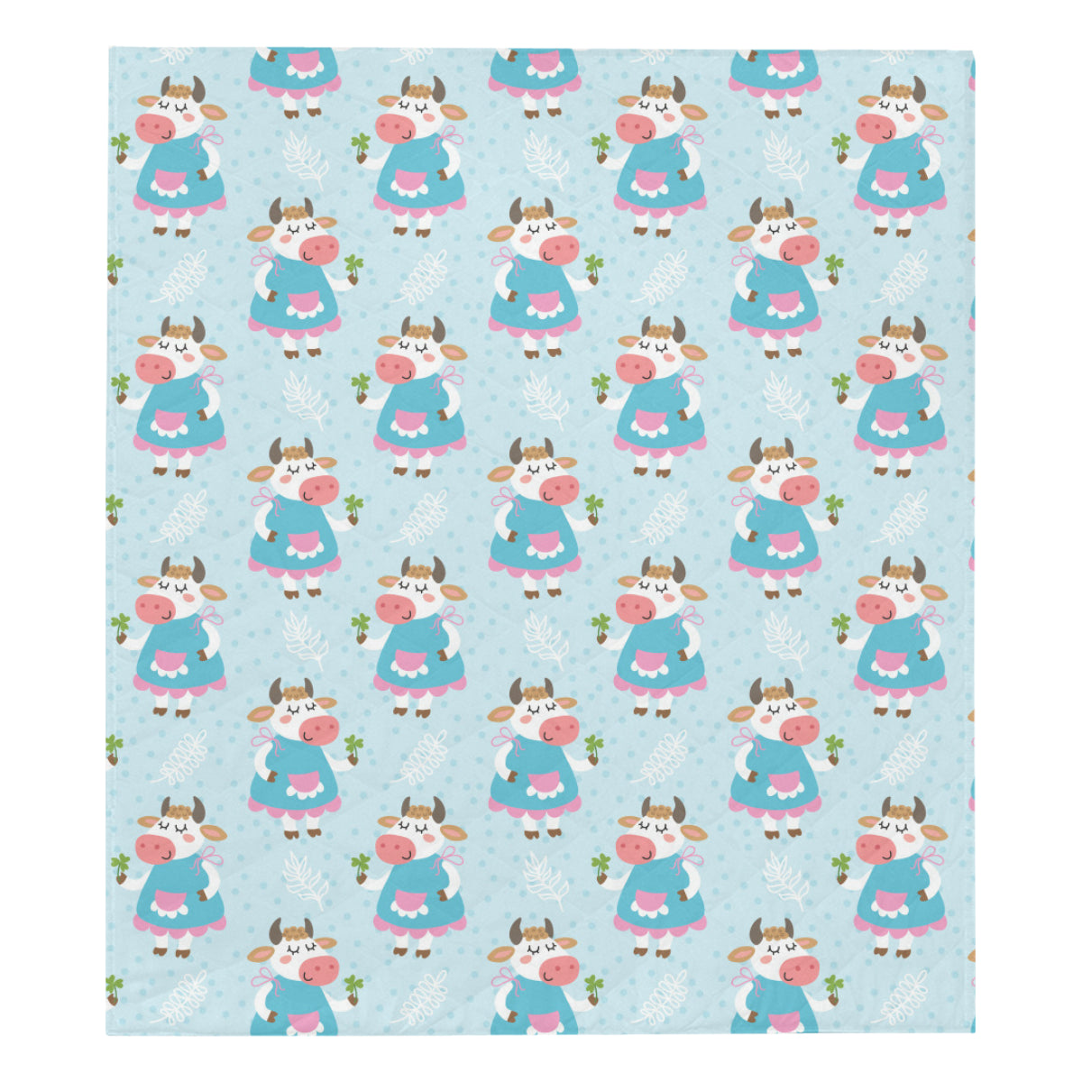 Cattle Happy Pattern Print Design 03 Premium Quilt