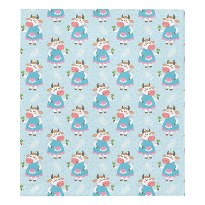 Cattle Happy Pattern Print Design 03 Premium Quilt