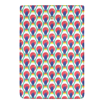 Bowling Pattern Print Design 05 Women's Trifold Wallet