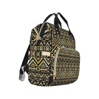 Gold Aztec Tribal Diaper Bag Backpack