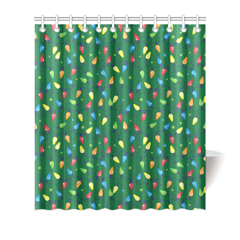 Christmas Light Pattern Print Design 02 Shower Curtain