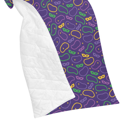 Mardi Gras Pattern Print Design 04 Premium Quilt