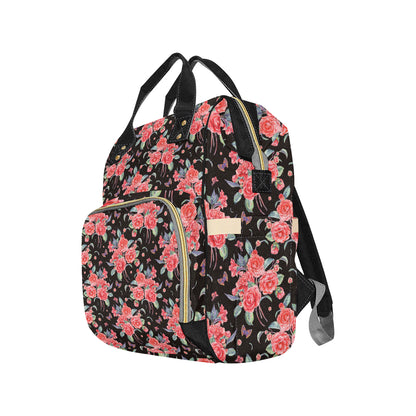 Camellia Pattern Print Design CM03 Diaper Bag Backpack