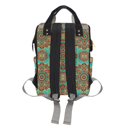 Medallion Pattern Print Design 02 Diaper Bag Backpack