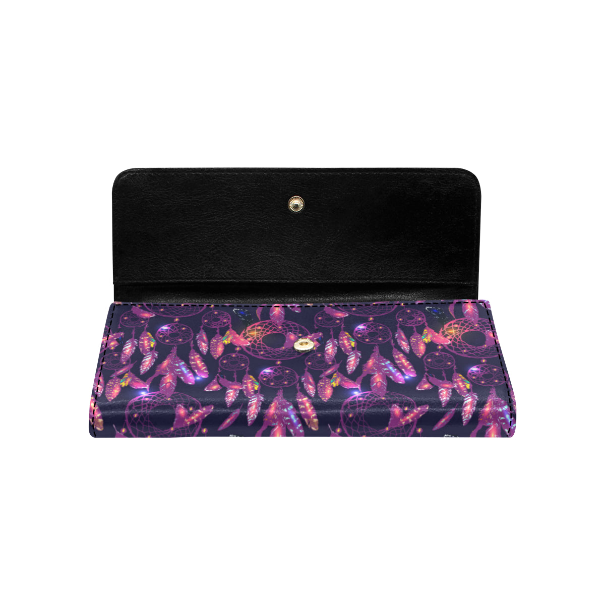 Dream catcher neon Women's Trifold Wallet