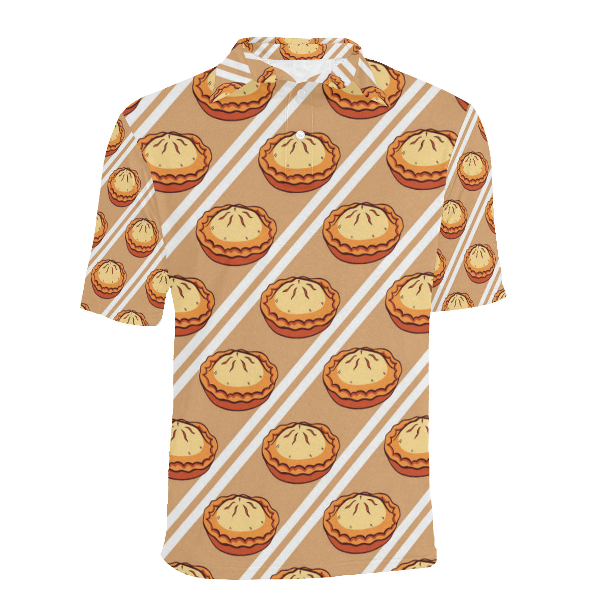 Pie Pattern Print Design A02 Men Polo Shirt