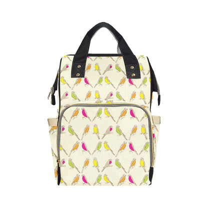 Parakeet Pattern Print Design A01 Diaper Bag Backpack