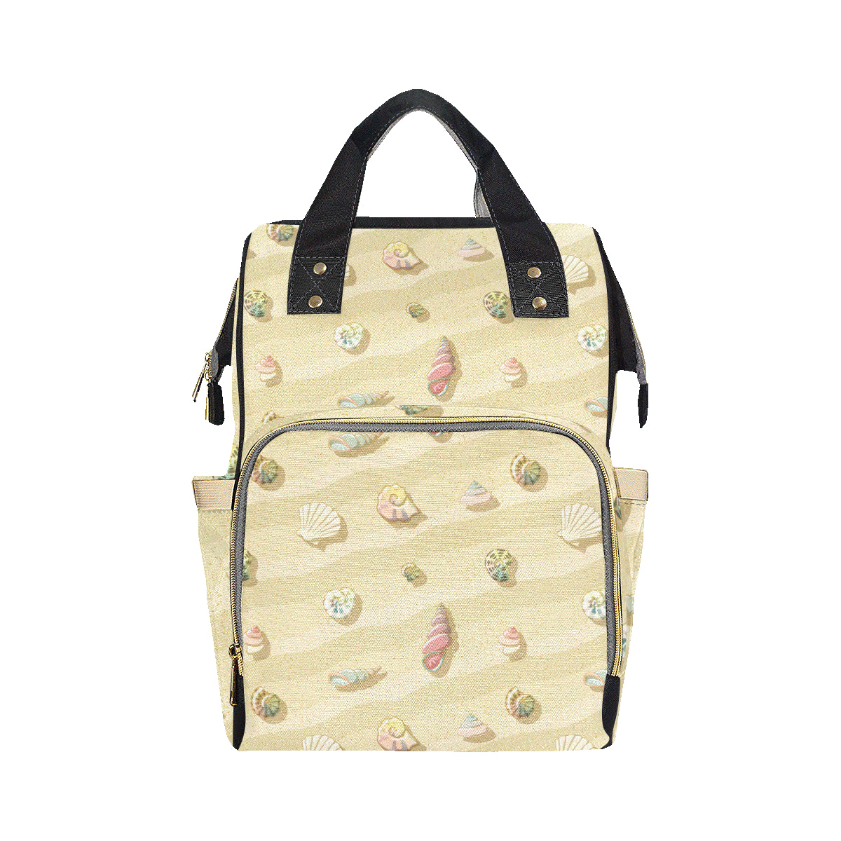 Beach with Seashell Theme Diaper Bag Backpack