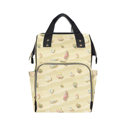 Beach with Seashell Theme Diaper Bag Backpack
