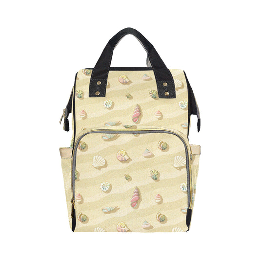 Beach with Seashell Theme Diaper Bag Backpack