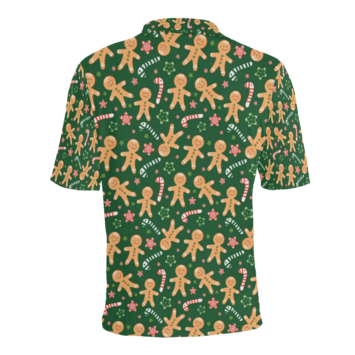 Gingerbread Pattern Print Design 04 Men Polo Shirt