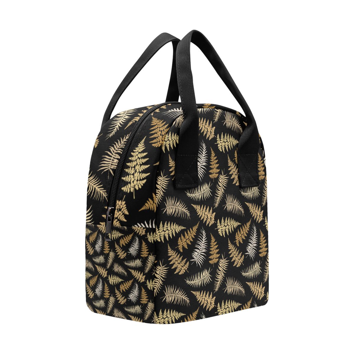 Fern Leave Bright Print Pattern Insulated Lunch Bag