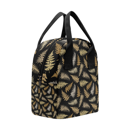 Fern Leave Bright Print Pattern Insulated Lunch Bag