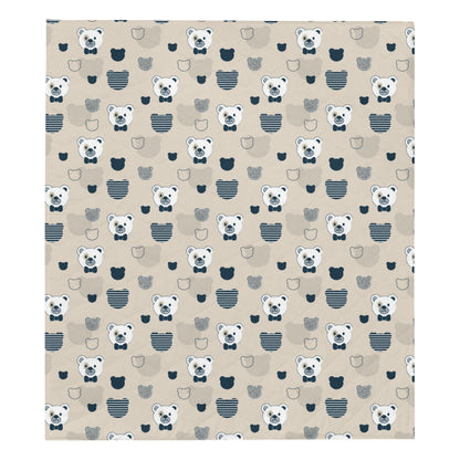 Bear Pattern Print Design 05 Premium Quilt