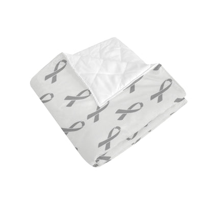 Brain cancer Pattern Print Design 01 Premium Quilt