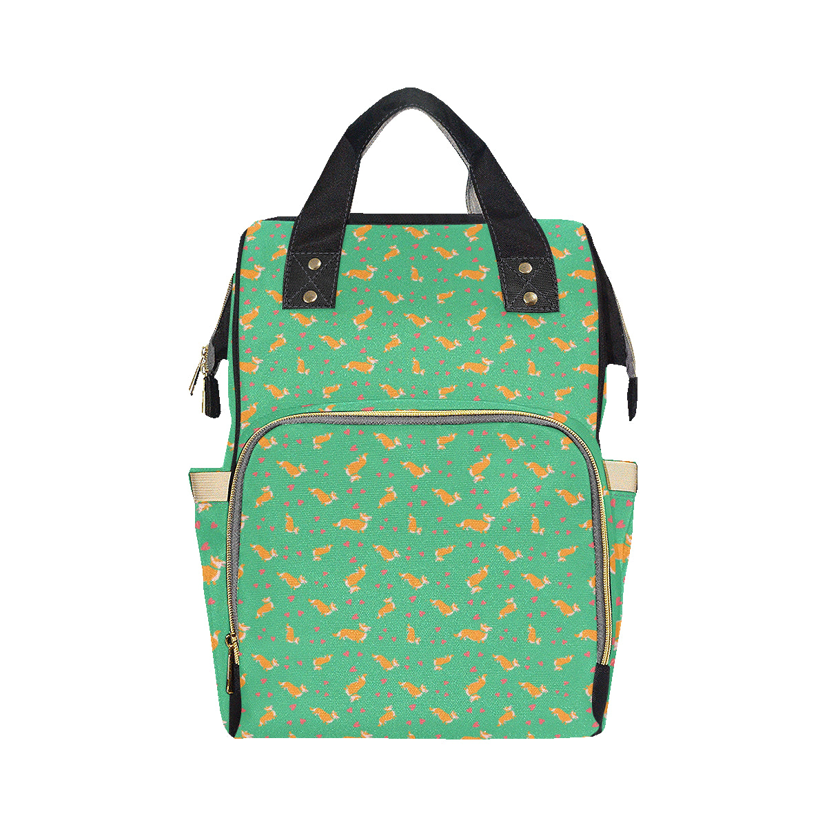 Cardigan Welsh Corgis Pattern Print Design 03 Diaper Bag Backpack