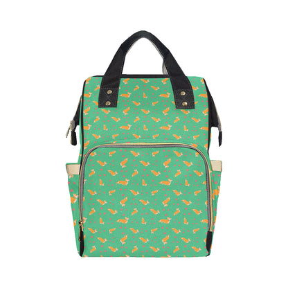 Cardigan Welsh Corgis Pattern Print Design 03 Diaper Bag Backpack