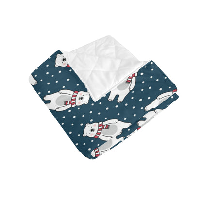 Polar Bear Pattern Print Design PB05 Premium Quilt