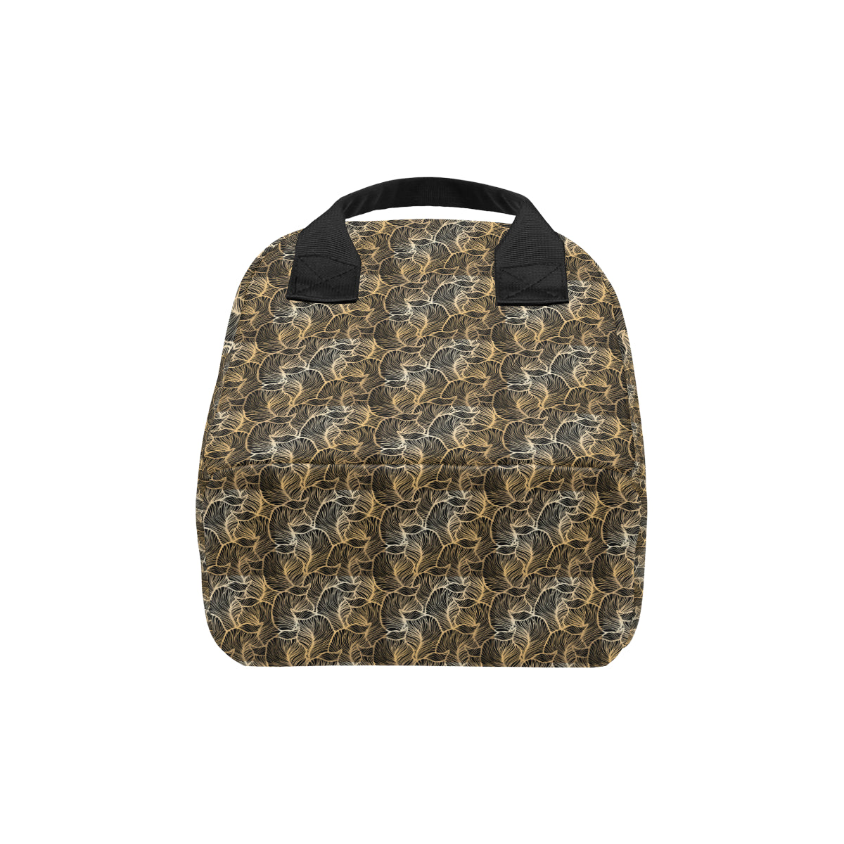 Elegant Gold leaf Print Insulated Lunch Bag