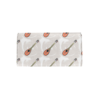 Mandolin Pattern Print Design 03 Women's Trifold Wallet