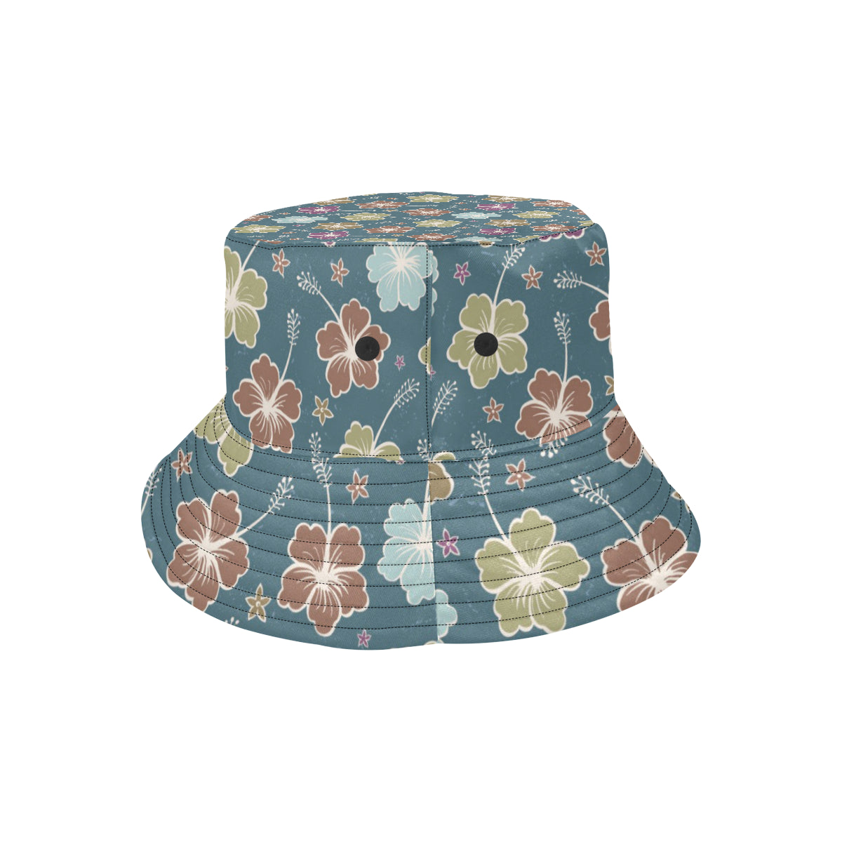 Hibiscus Pattern Print Design HB033 Unisex Bucket Hat