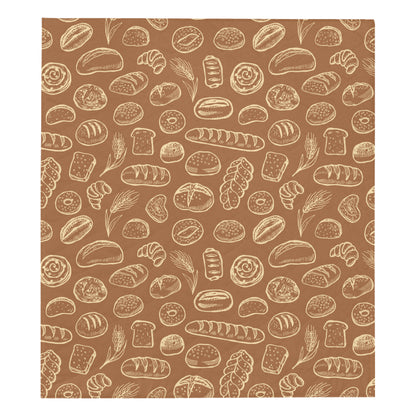 Bread Pattern Print Design 03 Premium Quilt