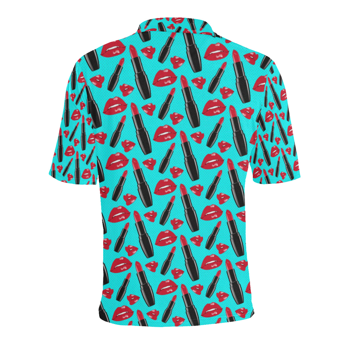 Lipstick Pattern Print Design LT02 Men Polo Shirt