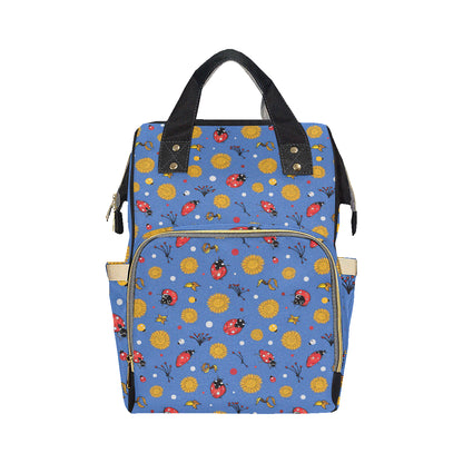 Ladybug Pattern Print Design 05 Diaper Bag Backpack