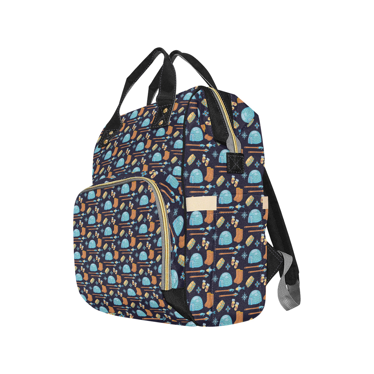 Eskimo Pattern Print Design 02 Diaper Bag Backpack