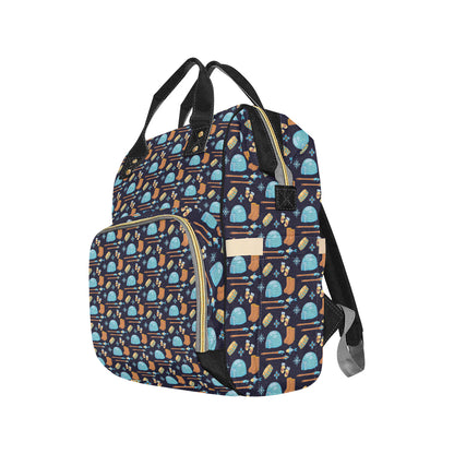 Eskimo Pattern Print Design 02 Diaper Bag Backpack