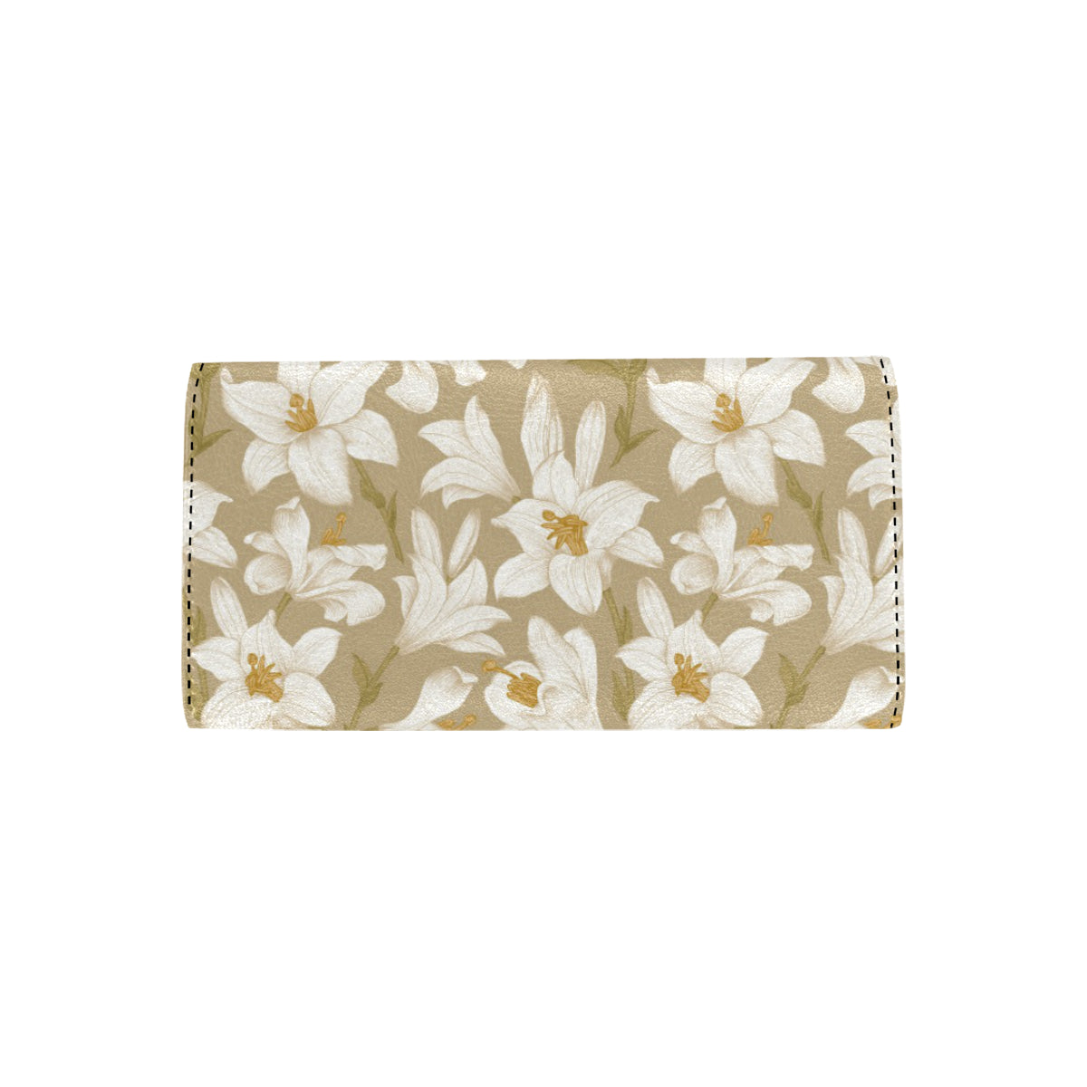Lily Pattern Print Design LY07 Women's Trifold Wallet